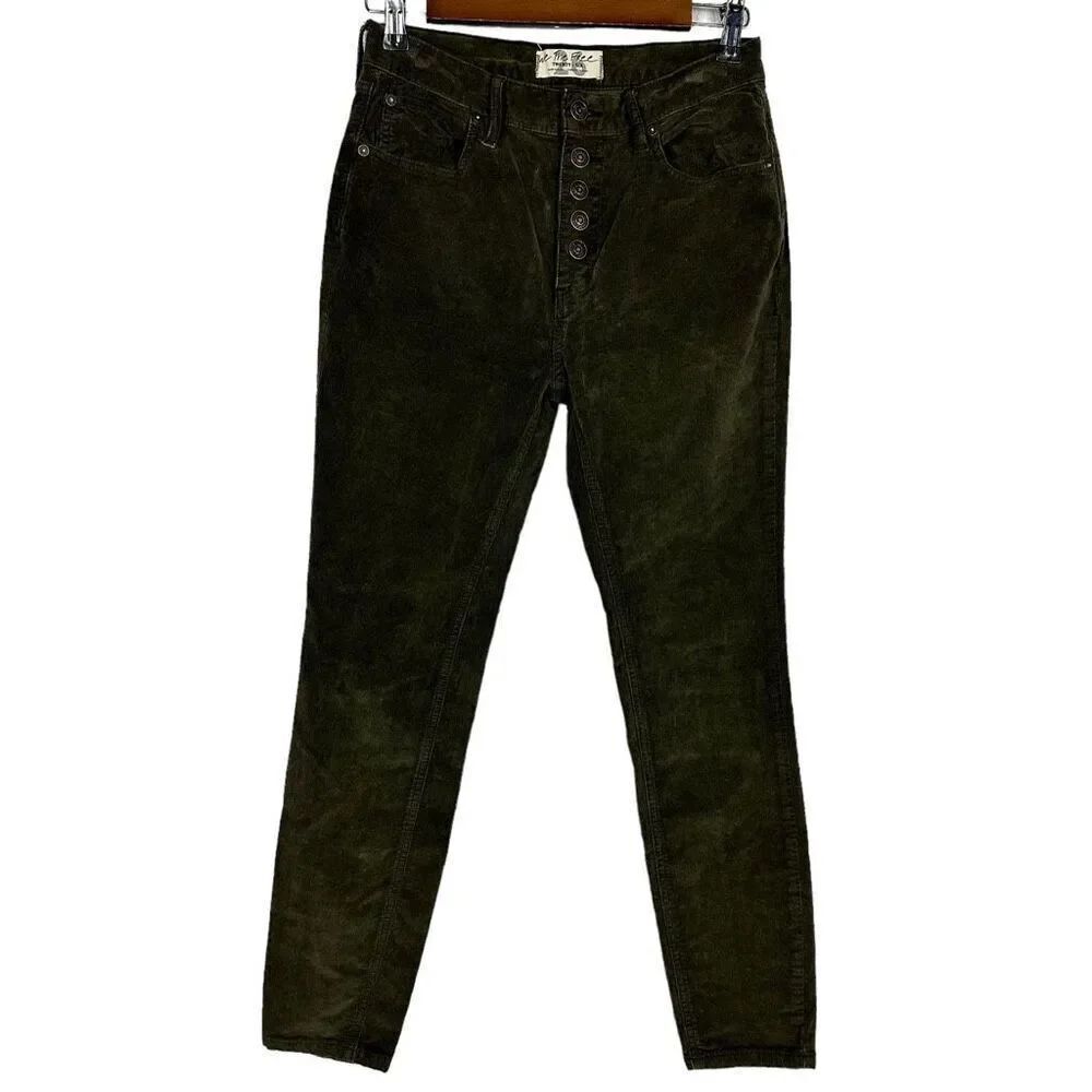 We the Free from Free People Skinny Corduroy size 26 Button Front
